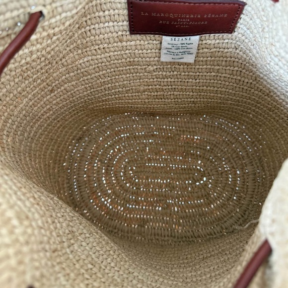 Sezane Farrow Bag in Natural Raffia - Picture 4 of 4